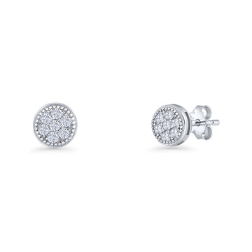 Round Stud Earrings
